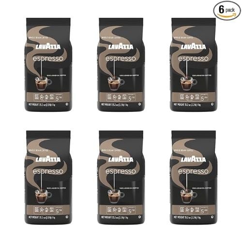 Lavazza Espresso Whole Bean Coffee Blend, Medium Roast, 2.2 lb