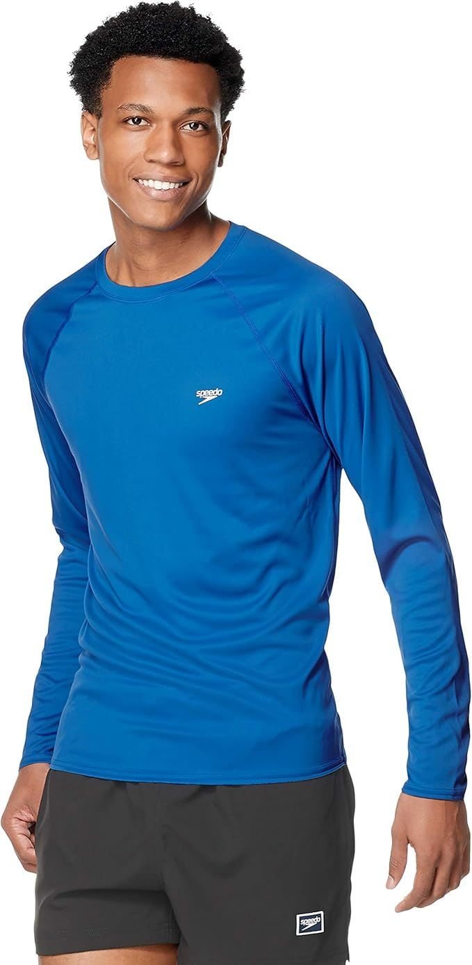 Speedo Men's Long Sleeve UV Protection Swim Shirt Regular Fit