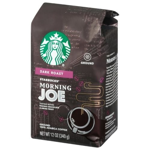 Starbucks Morning Joe, Dark Roast Ground Coffee, 100% Arabica, 12-Ounce Bag (Pack of 2 Bags)
