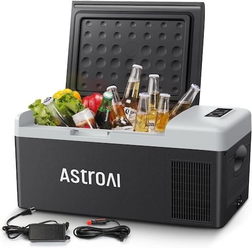 AstroAI 12V Portable Car Freezer Cooler for Camping and Travel with DC AC Power Options