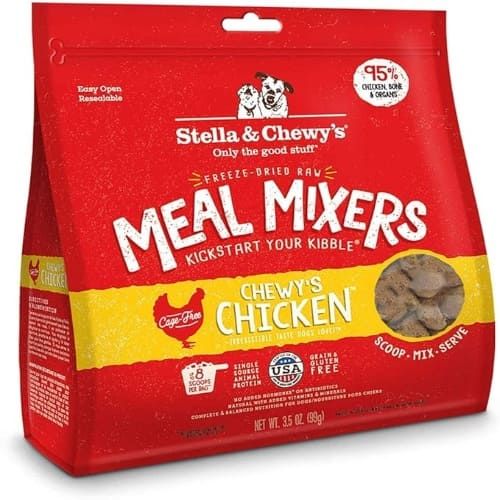 Stella & Chewy's Freeze Dried Raw Chicken Meal Mixers for Dogs, Grain Free and Protein Rich, 3.5 oz Bag