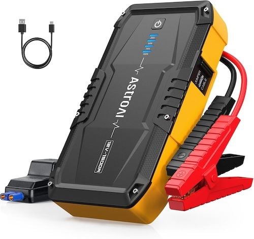 AstroAI 1500A Portable Car Jump Starter for Gas and Diesel Engines with Flashlight