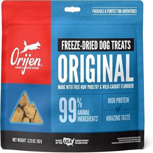 Orijen Freeze-Dried Original Dog Treats, 99% Animal Ingredients, High Protein, Amazing Taste, 3.25 oz