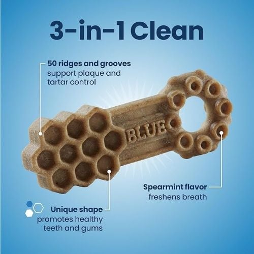 Blue Buffalo Dental Chews Small Natural Dog Treats, Chicken & Spearmint, 11.3 oz Bag