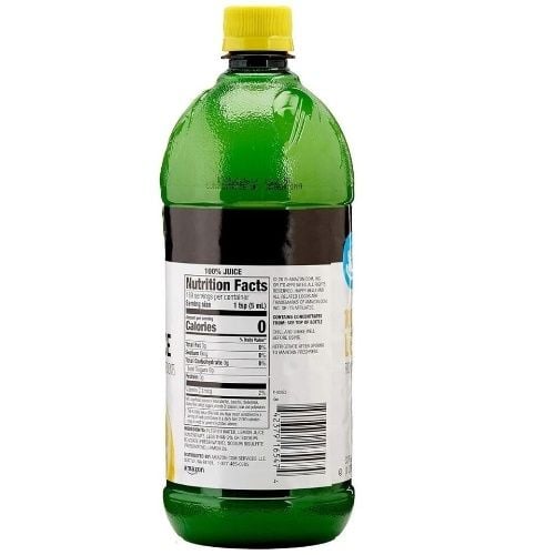 Happy Belly 100% Lemon Juice, From Concentrate with Added Ingredients, Bottle, 32 fl oz, Pack of 1