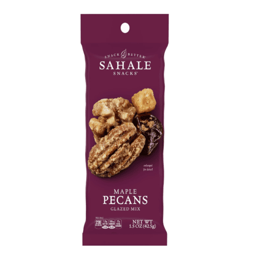 Sahale Snacks Maple Pecans Glazed Mix, Enlarged for Detail, 1.5 oz, Pack of 9