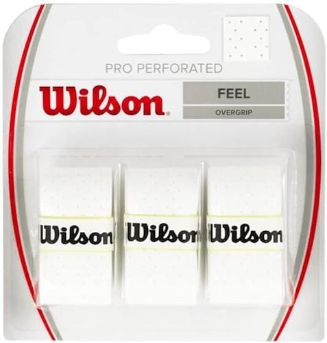 WILSON Perforated Pro Tennis Racquets Over Grip White