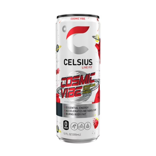 CELSIUS Cosmic Vibe, Sparkling Fruit Punch Edition, Functional Energy Drink, 12 fl oz, Single Can