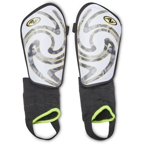 Athletic Works Soccer Stirrup Shin Guard White/Black Small