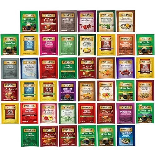 Twinings Tea Bag Sampler Assortment, Variety Pack, 44 Unique Flavors