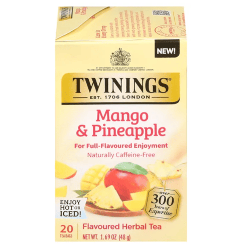Twinings Flavoured Herbal Tea, Mango & Pineapple, 20 Tea Bags, 1.69 oz