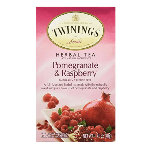 Twinings Hebal Tea, Pomegranate & Raspberry, Individual Tea Bags, 20 Count, 1.41 oz