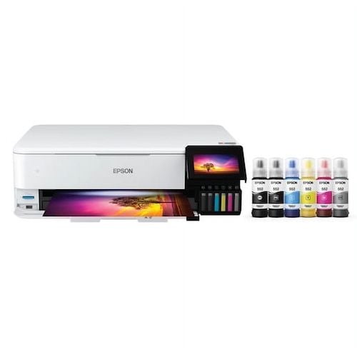 Epson EcoTank Photo ET-8550 Wireless Wide-Format Color All-in-One Supertank Printer