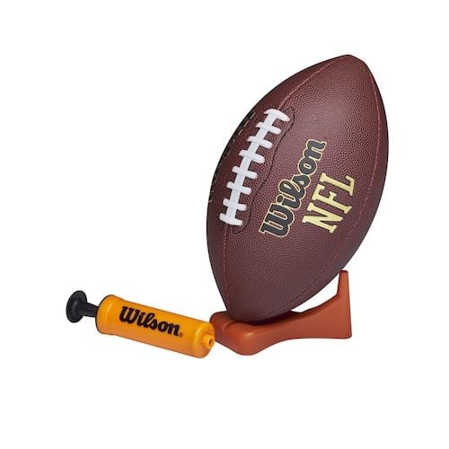 WILSON NFL Tailgate Time Football with Pump and Tee Junior Size