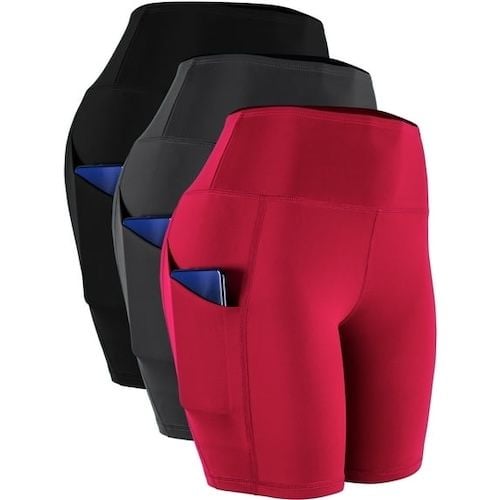 NELEUS Womens High Waist Yoga Shorts