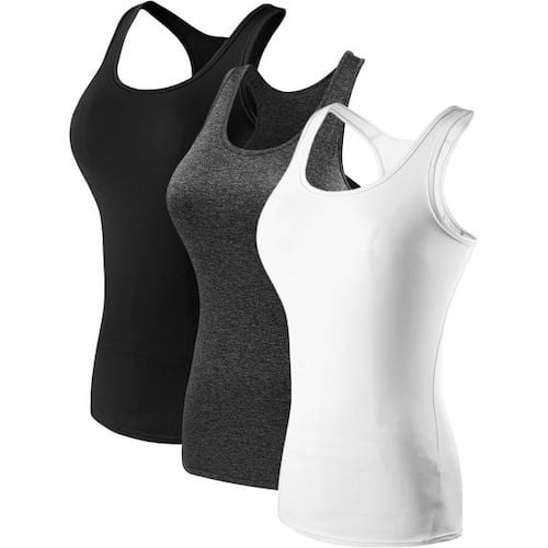 NELEUS Womens Tight Fitting Base Layer Dry Fit Tank Top 3 Pack