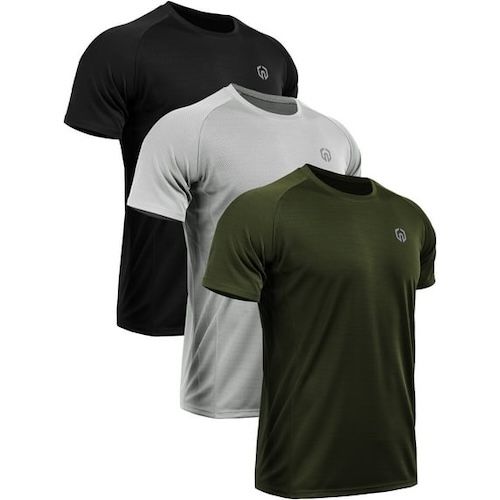 NELEUS Mens Dry Fit Mesh Athletic Shirts 3 Pack