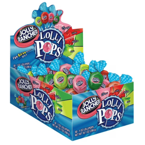 Jolly Rancher Original Flavored Lollipops, 1 Pound, 50 Count Box, 10.1 oz