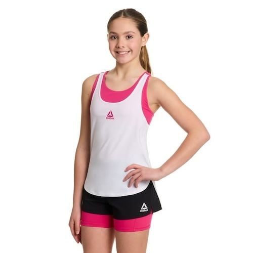 Reebok Girl's Starter Tank Top with Built-In Bra Sizes 4-18