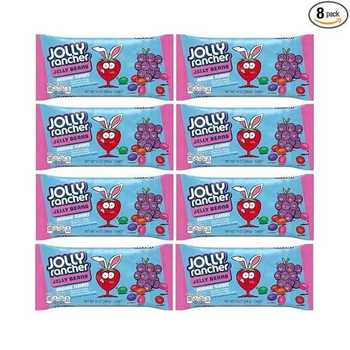 Jolly Rancher Jelly Beans, Original Flavors, 14 oz, Bag, Pack of 8