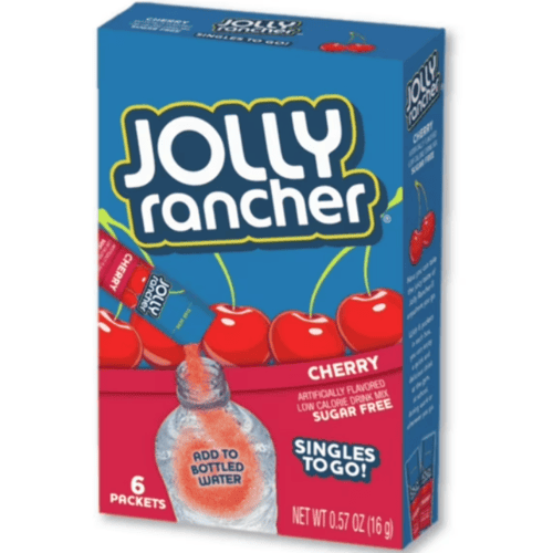 Jolly Rancher Cherry Low Calorie Drink Mix, Sugar Free, 6 Packets, 0.57 oz