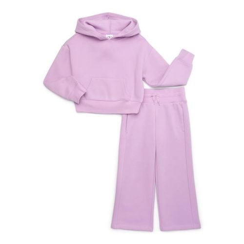 Athletic Works Girls Heavyweight Fleece Hoodie and Pants Set