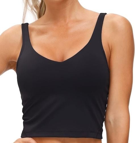 THE GYM PEOPLE Womens' Sports Bra Longline Wirefree Padded