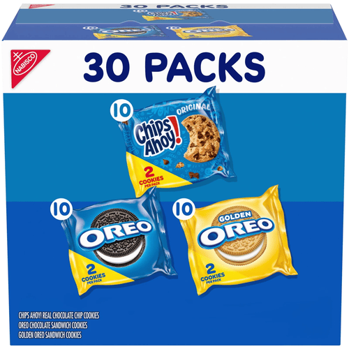 OREO Cookie Variety Pack, OREO, OREO Golden and CHIPS AHOY, 30 Packs