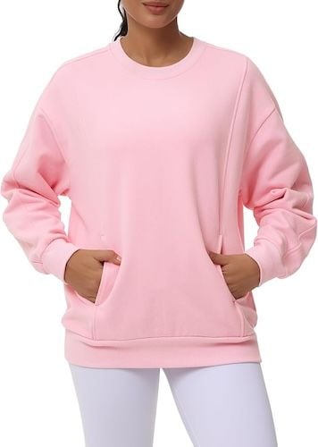 THE GYM PEOPLE Women's Loose Fit Sweatshirt Long Sleeve