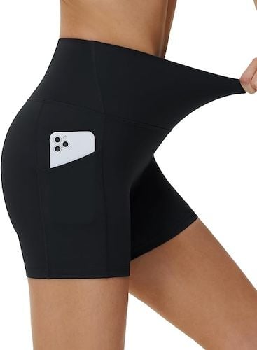 THE GYM PEOPLE Women's High Waist Yoga Shorts
