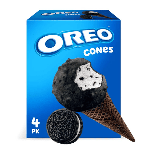 Oreo Frozen Dairy Dessert Cones, Pack of 4, 18.4 oz