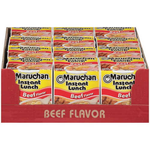 Maruchan Instant Lunch, Beef Flavor, Instant Ready to Eat Meals, 12 Count