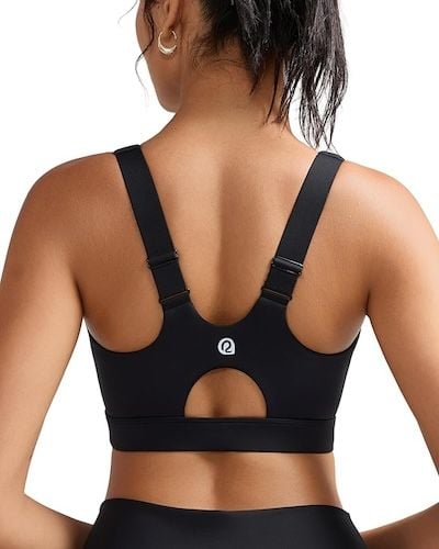 RUNNING GIRL Women High Support Adjustable Racerback Molded Cup Sports Bra
