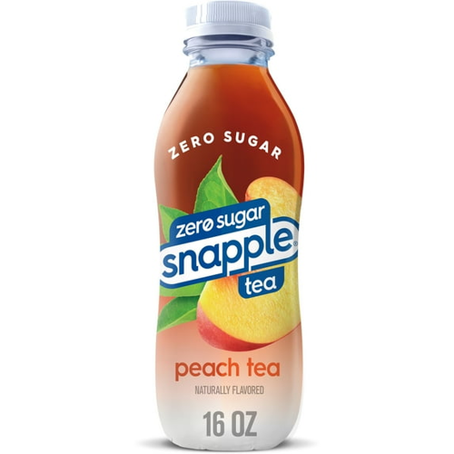 Snapple Zero Sugar Juice Drink, Peach Tea, Naturally Flavored, 16 oz, Plastic Bottle