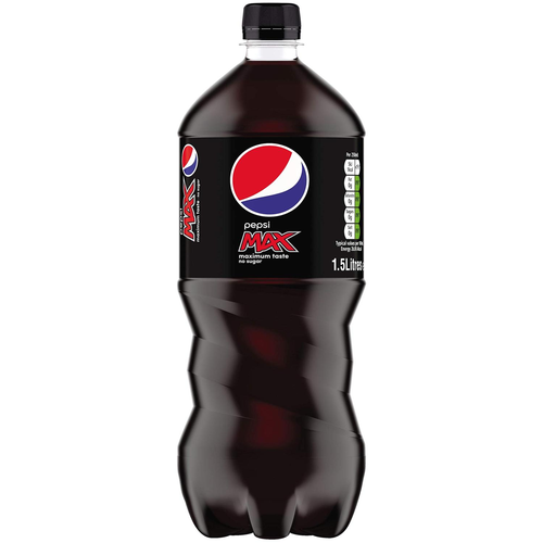 Pepsi Max Maximum Taste No Sugar, 1.5ltr, 12 Bottles