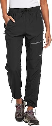 BALEAF Hiking Cargo Pants Elastic Waist Water-Resistant UPF 50+
