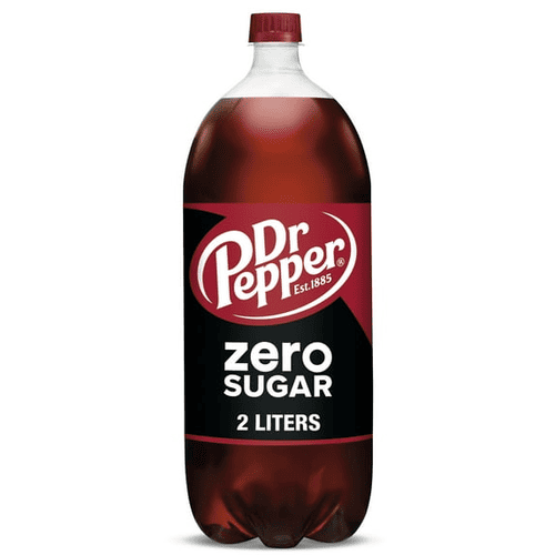 Dr Pepper Soda Pop, Zero Sugar, 2 Liters, Bottle