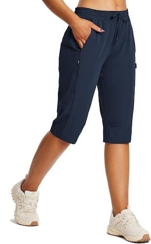 BALEAF Women's 15" Hiking Shorts Long Bernuda Cargo Below The Knee