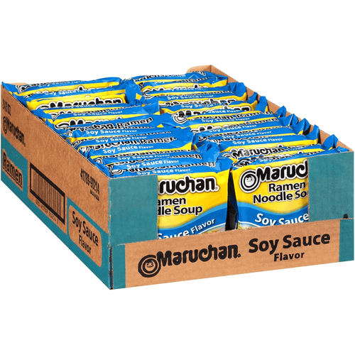 Maruchan Ramen Instant Ramen Noodles, Ready to Eat Meals, Soy Sauce, 3 oz, 24 Count