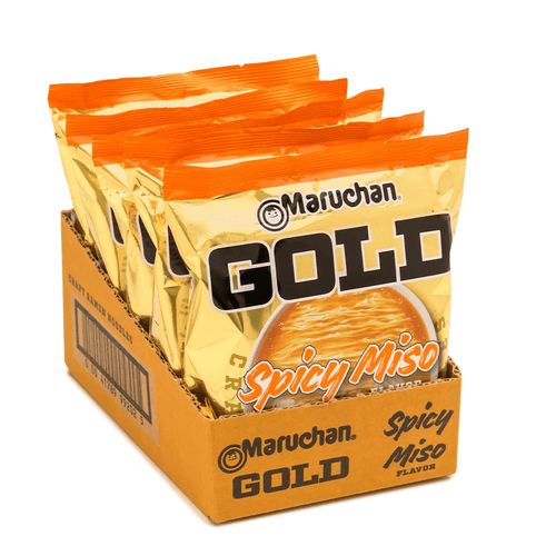 Maruchan Gold Spicy Miso Flavor Ramen Noodle Soup, Restaurant Quality, Enjoy Ramen at Home, 4.21 oz, 5 Count, Pack of 2