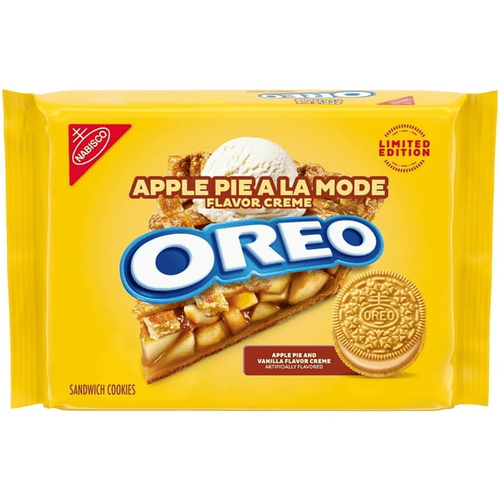 Oreo Apple Pie A La Mode, Flavor Creme, Sandwich Cookies, 10.68 oz, Pack of 4