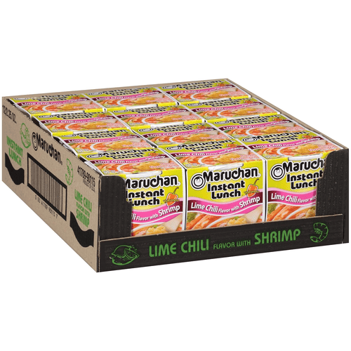 Maruchan Instant Lunch, Lime Chili Flavor with Shrimp, 2.25 oz, Pack of 12