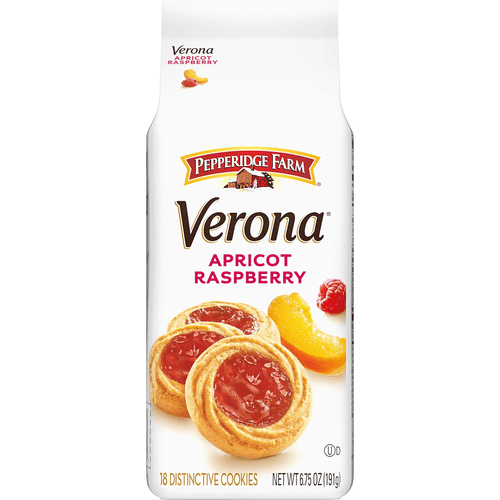 Pepperidge Farm Verona Apricot Raspberry Cookies, 18 Count, 6.75 oz, Bag