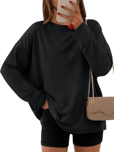 AUTOMET Women's Oversized Long Sleeve Shirts