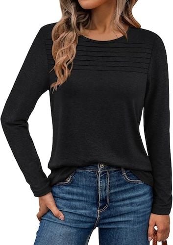 AUTOMET Long Sleeve Shirts for Women Spring Fashion Tops