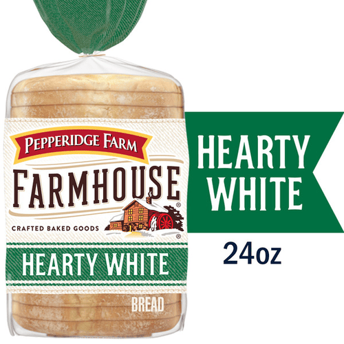 Pepperidge Farm Farmhouse Crafted Baked Goods, Hearty White Bread, 24 oz