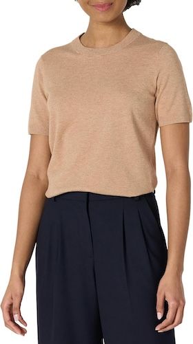 Amazon Essentials Women's Short Sleeve Pullover Sweater Top