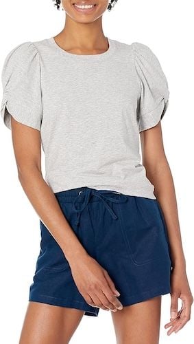 Amazon Essentials Womens Twist Sleeve Crewneck T-Shirt
