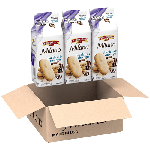 Pepperidge Farm Milano Double Milk Chocolate Cookies, 7.5 oz, Pack of 3, Made in USA