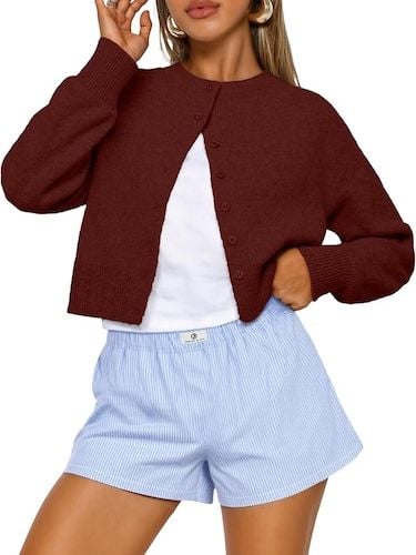 Trendy Queen Women Cropped Cardigan Sweaters